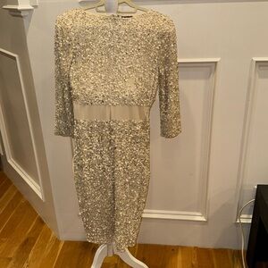 Cream sequence dress by Venus size small